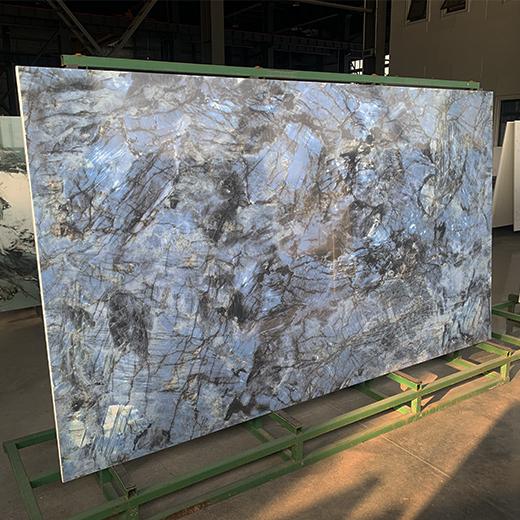 Blue quartzite nanoglass slab price