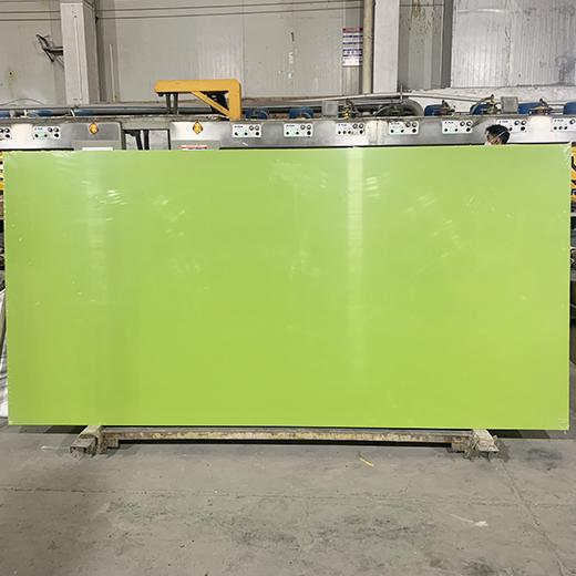 Pure green quartz slab for operating room