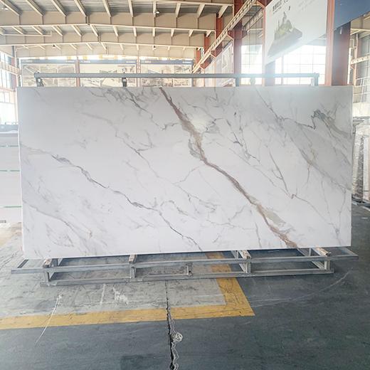 Carrara or calafata gold sintered stone slab