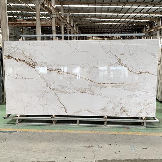 Calacatta gold sintered slab for bathroom wall