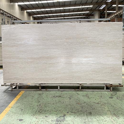 White travertine imitation sintered stone