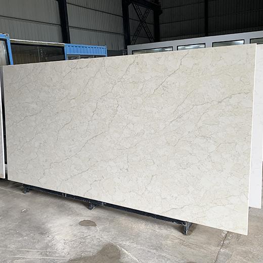 Super jumbo quartz slab for backsplash