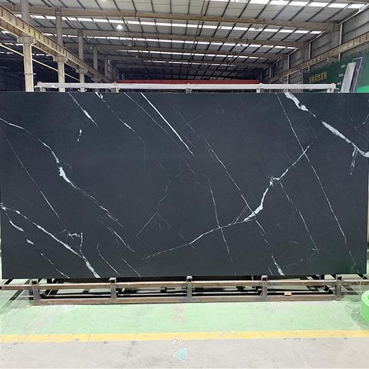 Nero Marquina black sintered stone with white veins