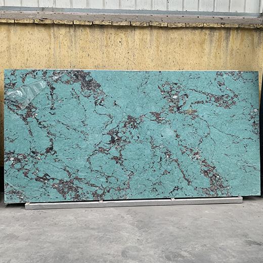 classical green stone slab countertop