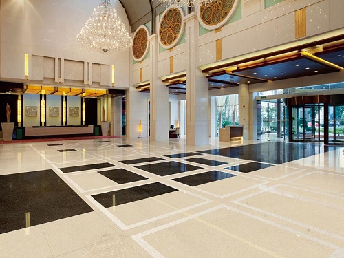 Hotel Project Interior Flooring Marble Tiles Composite Stone Type Marble Slab