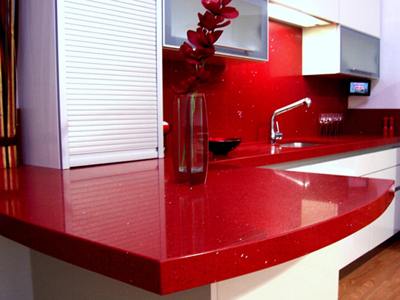 OP1801 Stellar red kitchen counter top