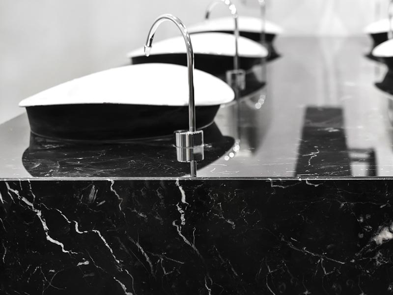Nero Marquina China Black Marble Nice White Vein Stone for Bathroom Top
